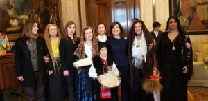 Un gruppo di una decina di donne, mogli, mamme e sorelle di pastori sardi, è stato ricevuto oggi pomeriggio a Roma per un colloquio, sul tema del latte sardo, dal presidente del Senato, Maria Elisabetta Alberti Casellati, 4 Marzo 2019. ANSA/US SENATO ++ NO SALES, EDITORIAL USE ONLY ++